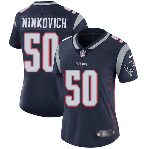 Nike Patriots #50 Rob Ninkovich Navy Blue Team Color Women's Stitched NFL Vapor Untouchable Limited Jersey
