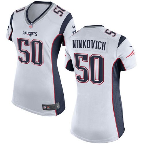 Nike Patriots #50 Rob Ninkovich White Women's Stitched NFL New Elite Jersey