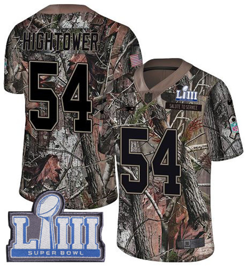 Nike Patriots #54 Dont'a Hightower Camo Super Bowl LIII Bound Youth Stitched NFL