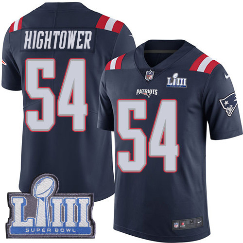 Nike Patriots #54 Dont'a Hightower Navy Blue Super Bowl LIII Bound Youth Stitched
