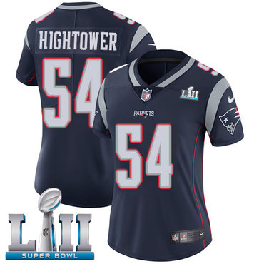 Nike Patriots #54 Dont'a Hightower Navy Blue Team Color Super Bowl LII Women's Stitched NFL Vapor Untouchable Limited Jersey