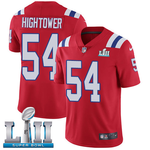 Nike Patriots #54 Dont'a Hightower Red Alternate Super Bowl LII Youth Stitched NFL Vapor Untouchable Limited Jersey