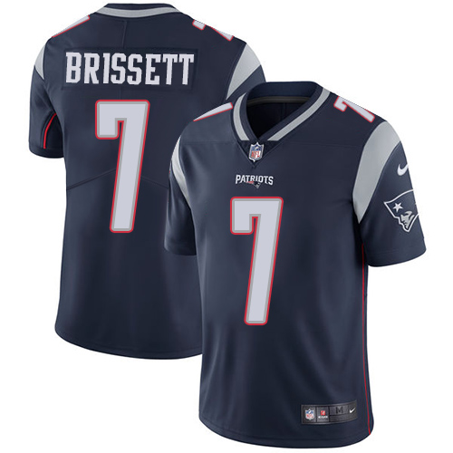 Nike Patriots #7 Jacoby Brissett Navy Blue Team Color Youth Stitched NFL Vapor Untouchable Limited Jersey