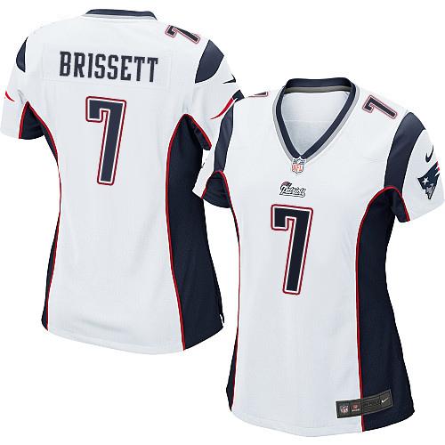 Nike Patriots #7 Jacoby Brissett White Women's Stitched NFL New Elite Jersey