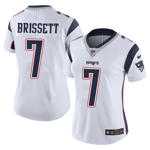 Nike Patriots #7 Jacoby Brissett White Women's Stitched NFL Vapor Untouchable Limited Jersey