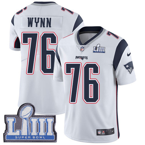 Nike Patriots #76 Isaiah Wynn White Super Bowl LIII Bound Youth Stitched NFL Vapor