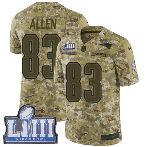 Nike Patriots #83 Dwayne Allen Camo Super Bowl LIII Bound Youth Stitched NFL Limited 2018