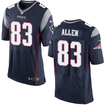 Nike Patriots #83 Dwayne Allen Navy Blue Team Color Men's Stitched NFL Elite Jersey