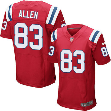 Nike Patriots #83 Dwayne Allen Red Alternate Men's Stitched NFL Elite Jersey