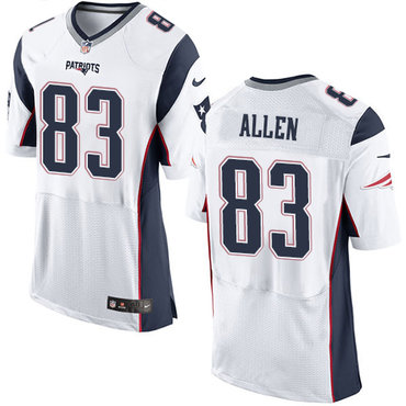 Nike Patriots #83 Dwayne Allen White Men's Stitched NFL Elite Jersey