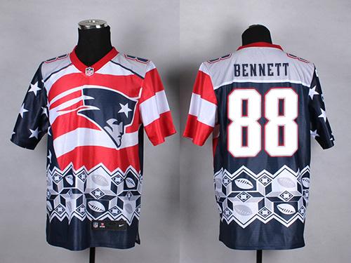 Nike Patriots #88 Martellus Bennett Navy Blue Men's Stitched NFL Elite Noble Fashion Jersey
