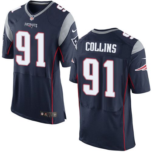 Nike Patriots #91 Jamie Collins Navy Blue Team Color Men's Stitched NFL jerseys