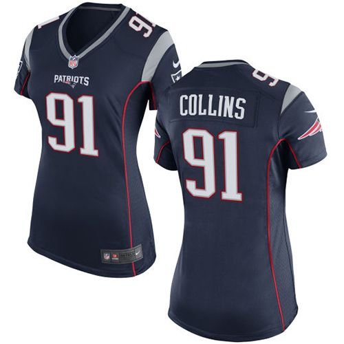 Nike Patriots #91 Jamie Collins Navy Blue Team Color Women's Stitched NFL New Elite Jersey
