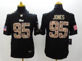 Nike Patriots #95 Chandler Jones Black NFL Limited Salute to Service Jersey