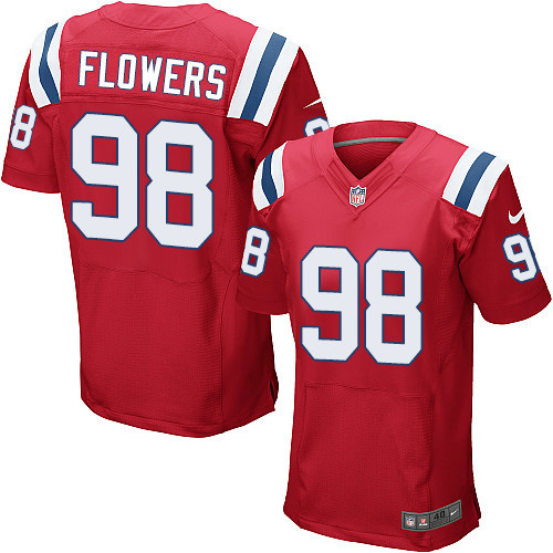 Nike Patriots #98 Trey Flowers Red Alternate Men's Stitched NFL Elite Jersey