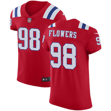 Nike Patriots #98 Trey Flowers Red Alternate Men's Stitched NFL Vapor Untouchable Elite Jersey
