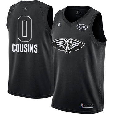 Nike Pelicans #0 DeMarcus Cousins Black Youth NBA Jordan Swingman 2018 All-Star Game Jersey