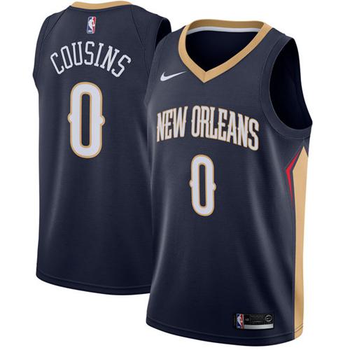 Nike Pelicans #0 DeMarcus Cousins Navy Stitched NBA Swingman Jersey