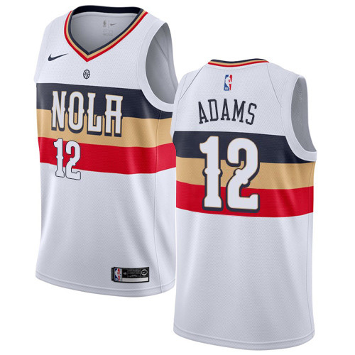Nike Pelicans #12 Steven Adams White NBA Swingman Earned Edition Jersey