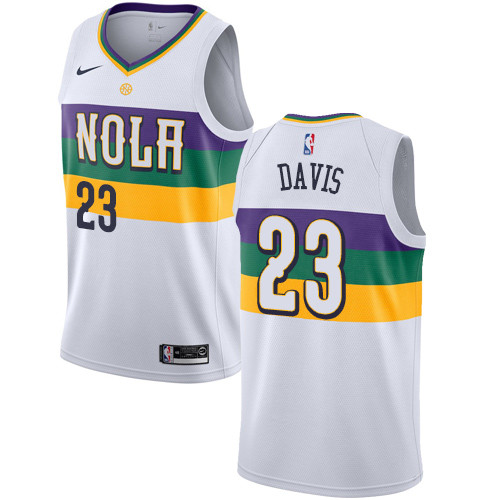 Nike Pelicans #23 Anthony Davis White NBA Swingman City Edition 2018 19 Jersey