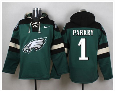 Nike Philadelphia Eagles #1 Cody Parkey Midnight Green Player Pullover NFL Hoodie