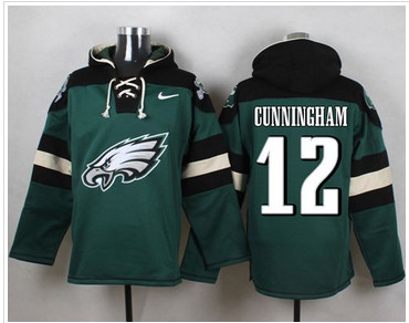 Nike Philadelphia Eagles #12 Randall Cunningham Midnight Green Player Pullover NFL Hoodie