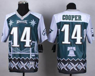 Nike Philadelphia Eagles #14 Riley Cooper Midnight Green NFL Elite Noble Fashion Jersey