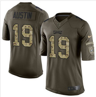 Nike Philadelphia Eagles #19 Miles Austin Green Men's Stitched NFL Limited Salute to Service Jersey