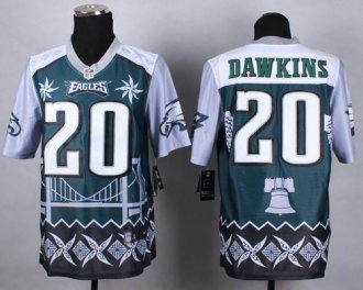 Nike Philadelphia Eagles #20 Brian Dawkins Midnight Green NFL Elite Noble Fashion Jersey