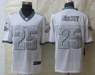 Nike Philadelphia Eagles #25 LeSean McCoy White NFL Limited Platinum Jersey