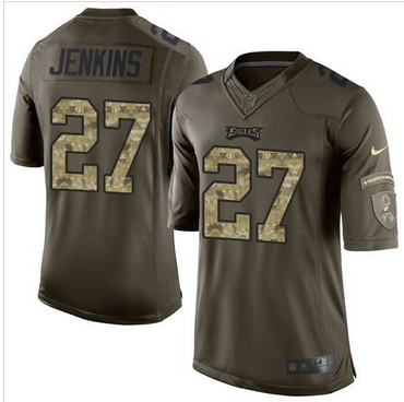 Nike Philadelphia Eagles #27 Malcolm Jenkins Green Men's Stitched NFL Limited Salute to Service Jersey