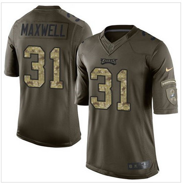 Nike Philadelphia Eagles #31 Byron Maxwell Green Men's Stitched NFL Limited Salute to Service Jersey