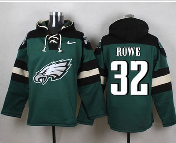 Nike Philadelphia Eagles #32 Eric Rowe Midnight Green Player Pullover NFL Hoodie