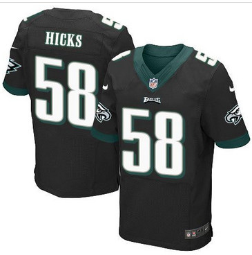 Nike Philadelphia Eagles #58 Jordan Hicks Black Alternate Men's Stitched NFL New Elite Jersey