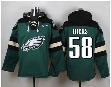 Nike Philadelphia Eagles #58 Jordan Hicks Midnight Green Player Pullover NFL Hoodie