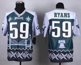 Nike Philadelphia Eagles #59 DeMeco Ryans Midnight Green NFL Elite Noble Fashion Jersey