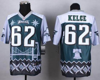 Nike Philadelphia Eagles #62 Jason Kelce Midnight Green NFL Elite Noble Fashion Jersey