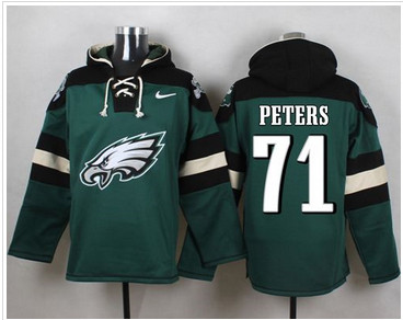 Nike Philadelphia Eagles #71 Jason Peters Midnight Green Player Pullover NFL Hoodie