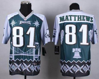 Nike Philadelphia Eagles #81 Jordan Matthews Midnight Green NFL Elite Noble Fashion Jersey