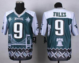 Nike Philadelphia Eagles #9 Nick Foles Midnight Green NFL Elite Noble Fashion Jersey
