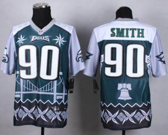 Nike Philadelphia Eagles #90 Marcus Smith Midnight Green NFL Elite Noble Fashion Jersey