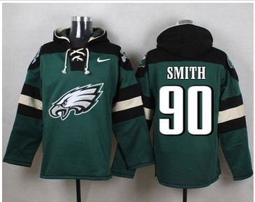 Nike Philadelphia Eagles #90 Marcus Smith Midnight Green Player Pullover NFL Hoodie