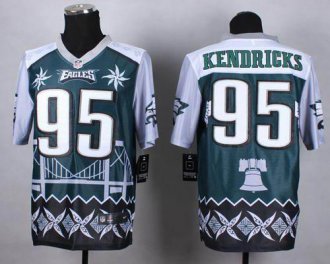 Nike Philadelphia Eagles #95 Mychal Kendricks Midnight Green NFL Elite Noble Fashion Jersey