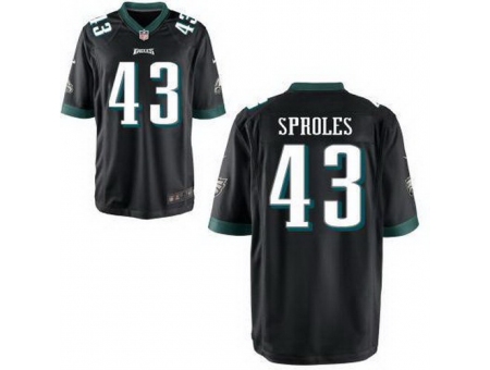 Nike Philadelphia Eagles 43 Darren Sproles Black Game Jersey