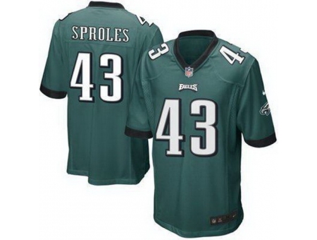 Nike Philadelphia Eagles 43 Darren Sproles Green Game Jersey