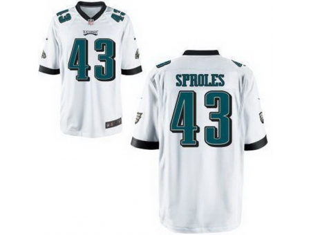 Nike Philadelphia Eagles 43 Darren Sproles White Game Jersey