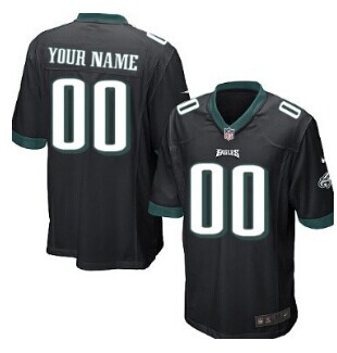 Nike Philadelphia Eagles Customized Black Game Jersey