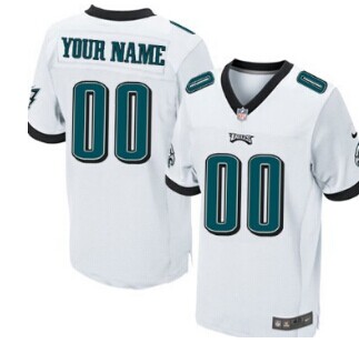 Nike Philadelphia Eagles Customized White Elite Jersey