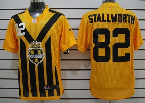 Nike Pittsburgh Steelers #17 Mike Wallace 1933 Yellow Throwback Jersey 