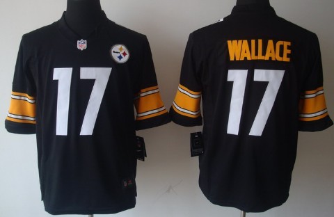Nike Pittsburgh Steelers #17 Mike Wallace White Limited Jersey 